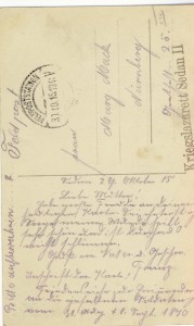 Feldpostkarte Erster Weltkrieg Sedan