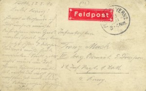 Feldpostkarte Erster Weltkrieg Fürth