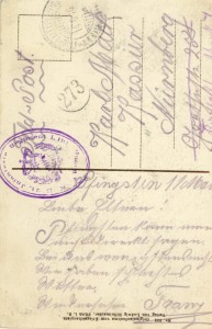 Feldpostgkarte Erster Weltkrieg Ribont-Mühle