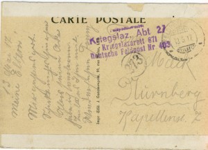 Feldpostkarte Erster Weltkrieg