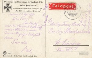 Feldpostkarte Erster Weltkrieg Hindenburg