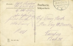 Feldpostkarte Erster Weltkrieg Alarm
