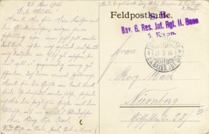 Feldpostkarte Erster Weltkrieg