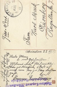 Feldpostkarte Erster Weltkrieg München-Haidhausen