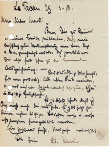 Feldpostbrief Leutnant Kaul 28.12.1917 01
