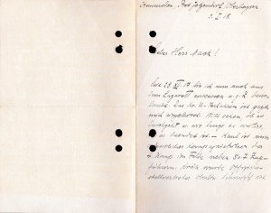 Brief Albert Schorer 03.01.1918 01