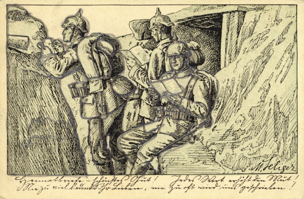 Feldpostkarte Erster Weltkrieg Sedan