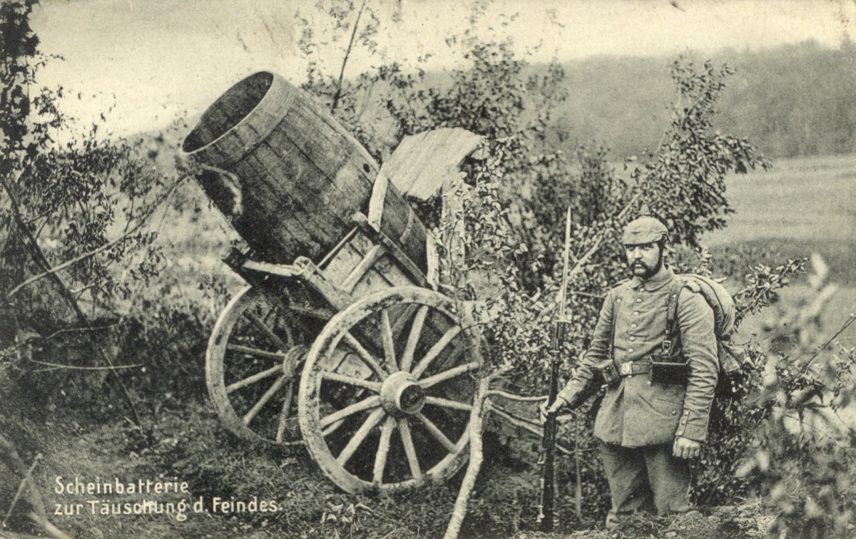 Feldpostkarte Erster Weltkrieg Scheinbatterie