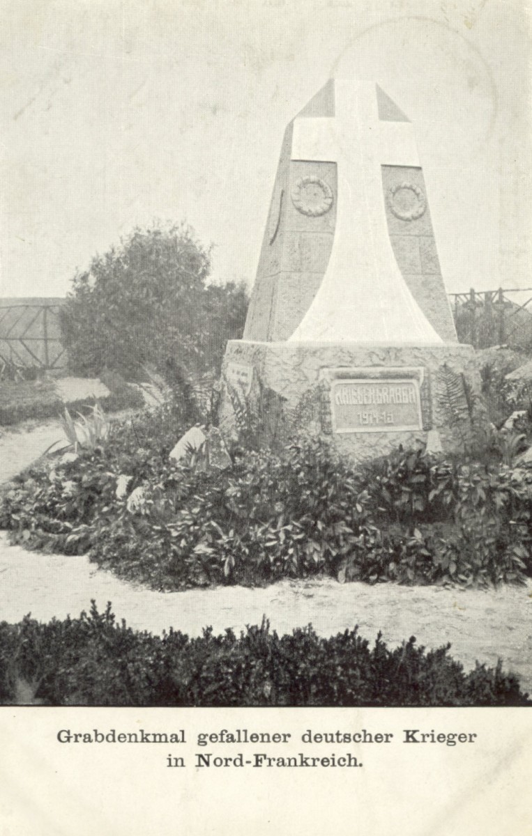 Feldpostkarte Erster Weltkrieg Grabdenkmal