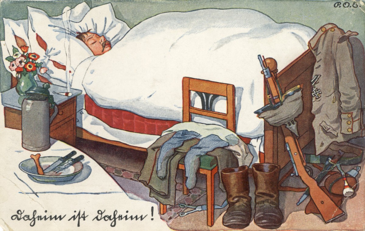 Feldpostkarte Erster Weltkrieg Daheim ist Daheim